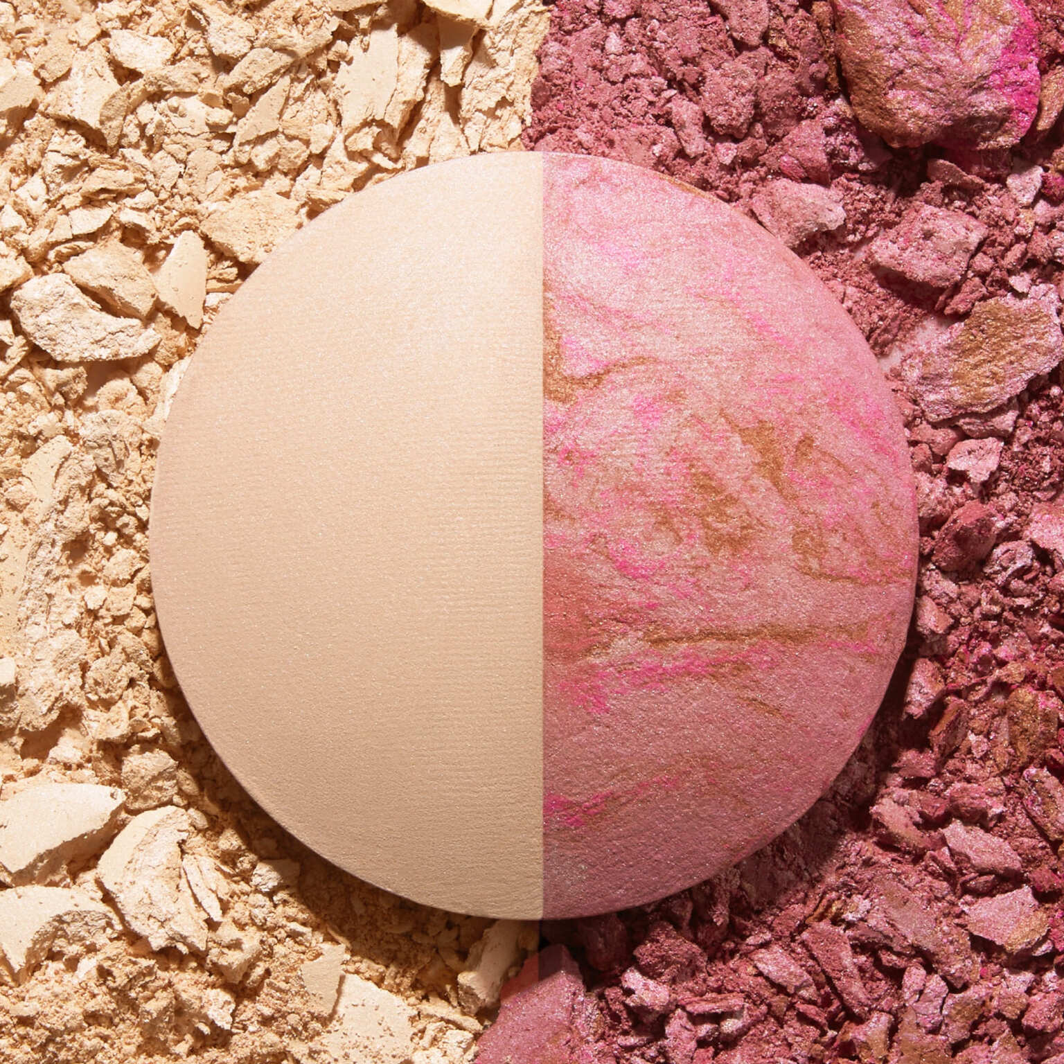 Baked Blush-n-Highlight Split. Pink Buttercream/ French Vanilla - Image 2